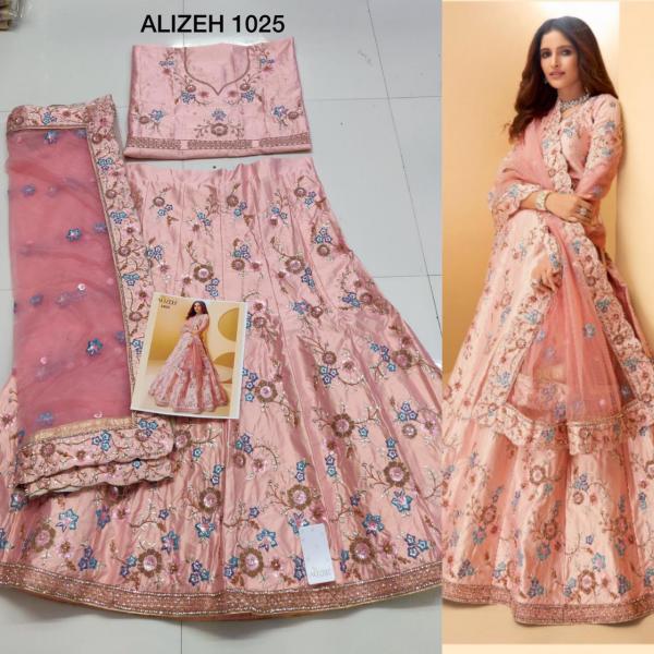 Alizeh Sangeet 2 Designer Silk Festive Wear Lehenga